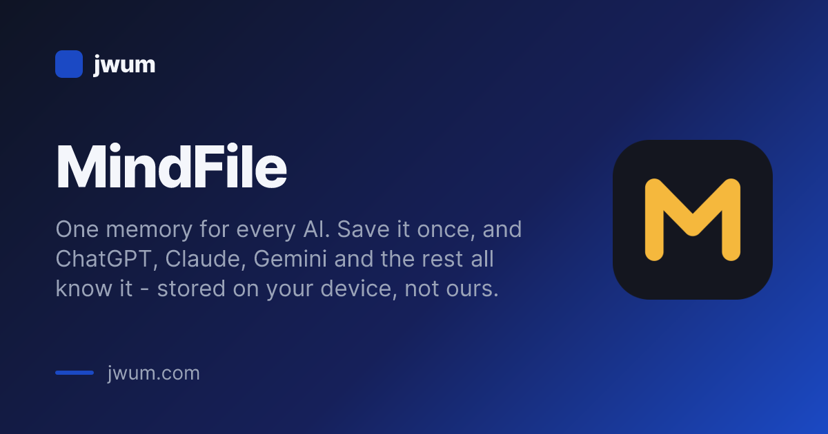 MindFile - One memory for every AI. screenshot 1